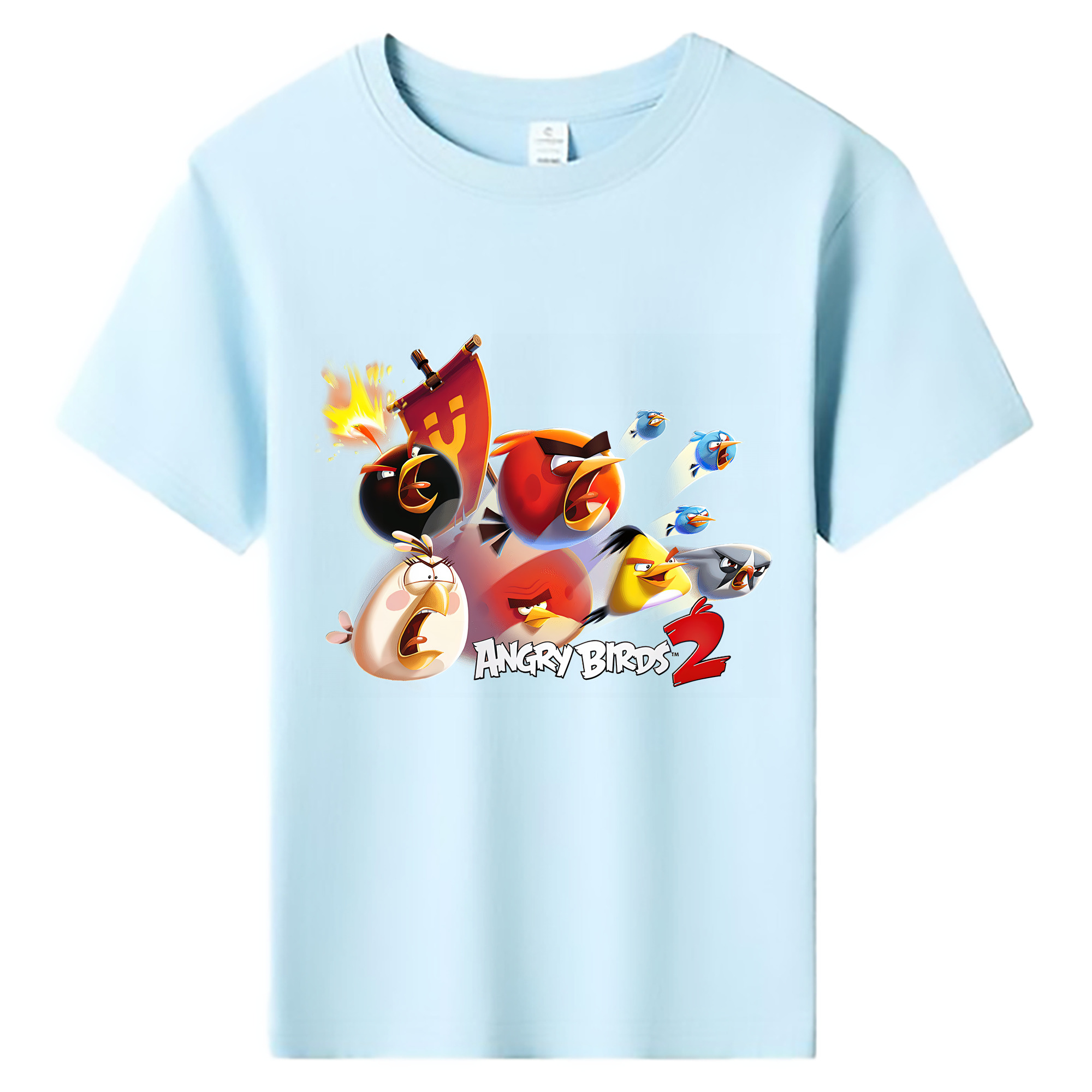 （画像用） Angry Birds アングリーバード 綿100％キッズTシャツ（フロントプリント）